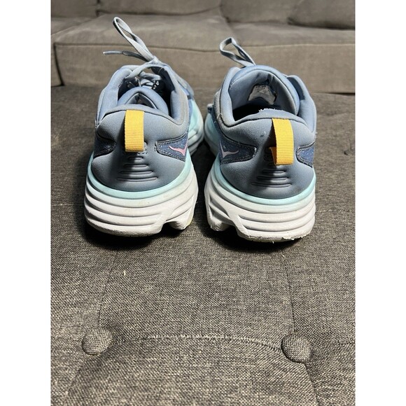 Hoka One One Bondi 8 Running Shoes Mens Size 11 Blue Pink Yellow 1123202 - Picture 8 of 8